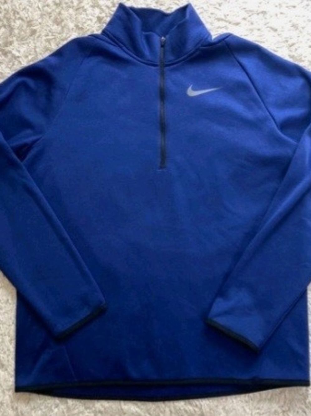 Nike Therma Dri-Fit Mens Medium Blue 1/4 Zip Pullover Fleece Sweatshirt